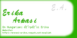 erika arpasi business card